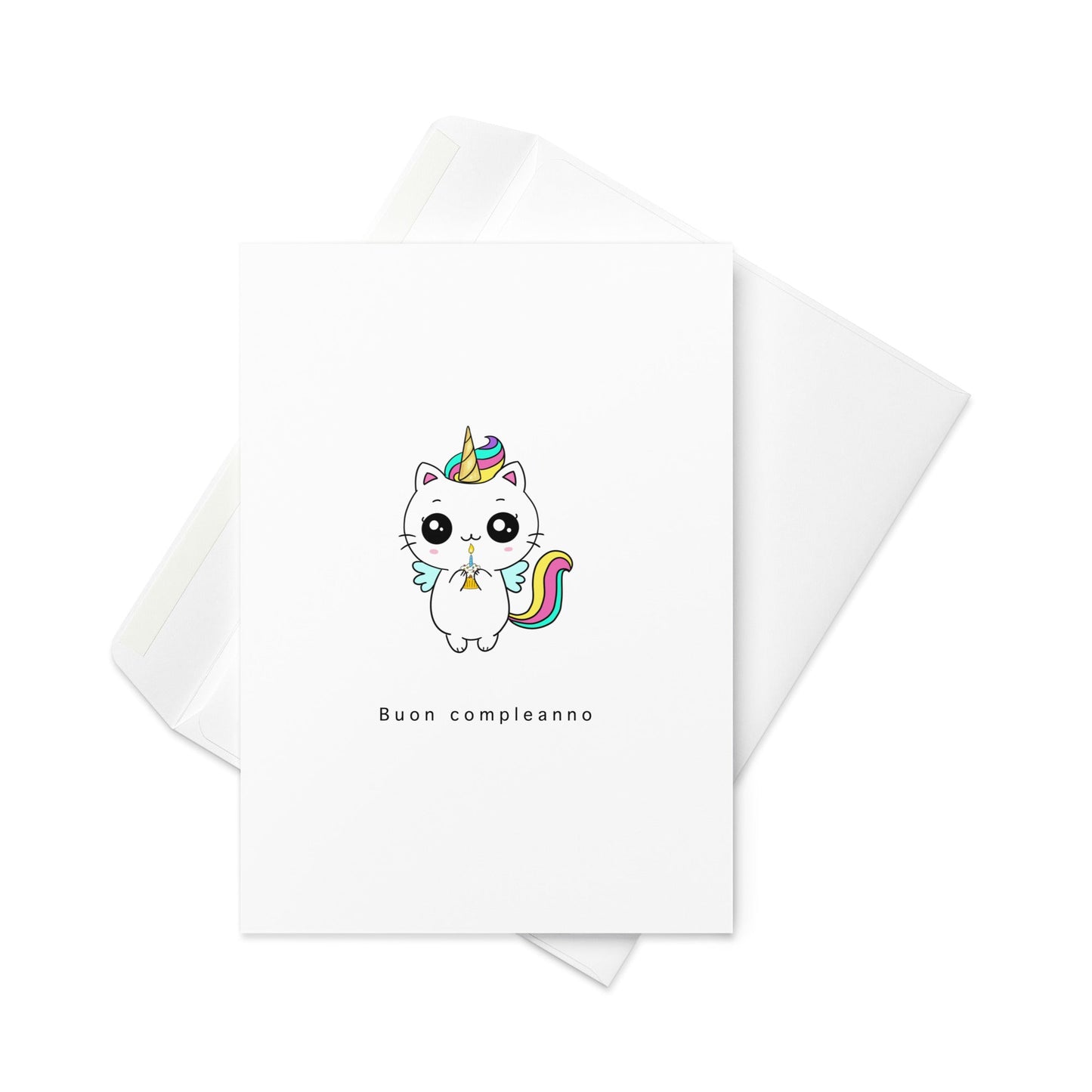 Buon Compleanno, Happy Birthday Card, Italian Birthday Card, Bilingual Card, Blank inside - By The Moon