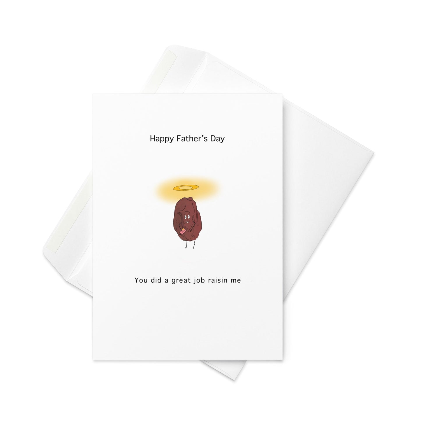 Fathers Day Card, You did a great job raisin me, Cute card. Blank inside. - By The Moon