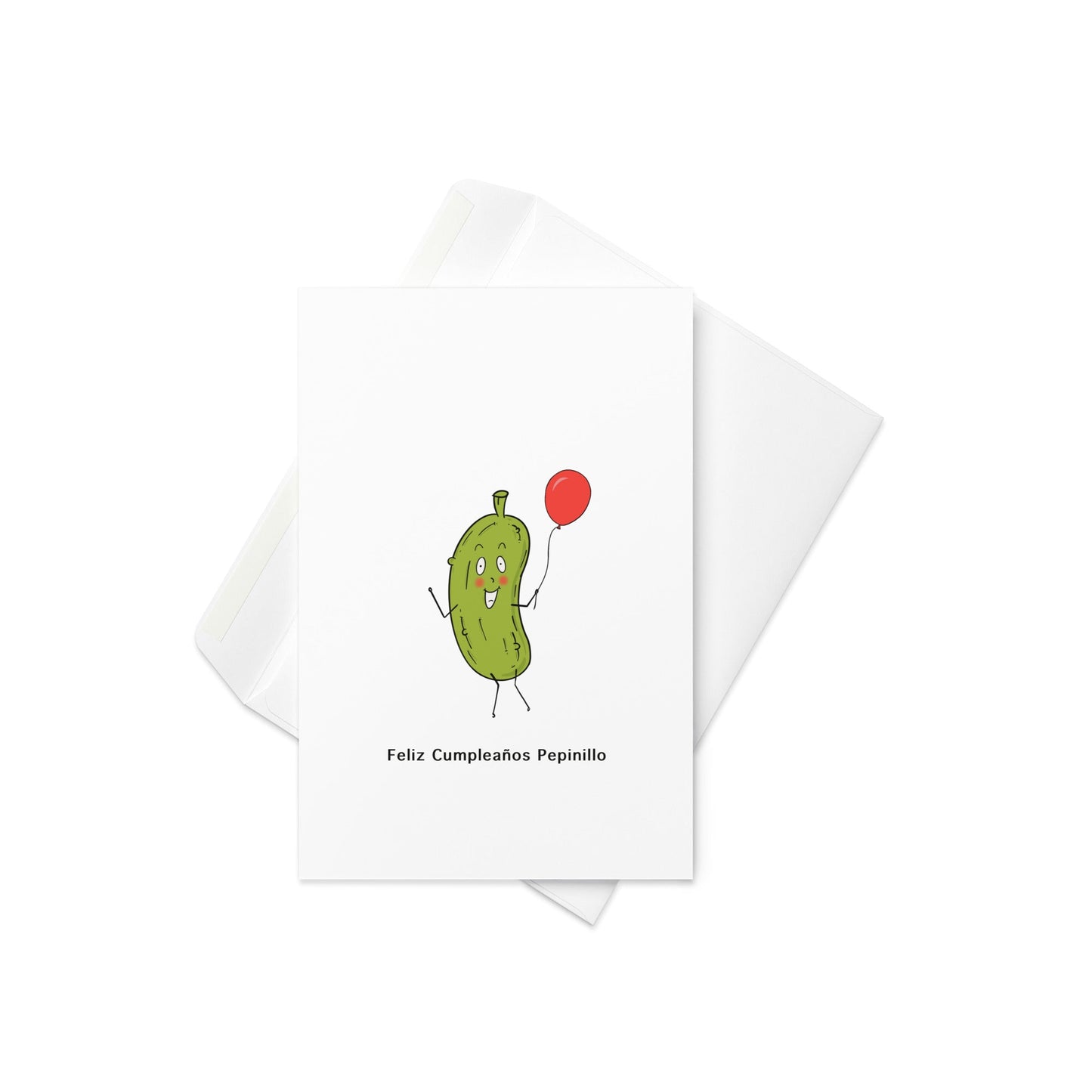 Feliz Cumpleanos Pepinillo, Spanish Pickle Birthday Card - By The Moon