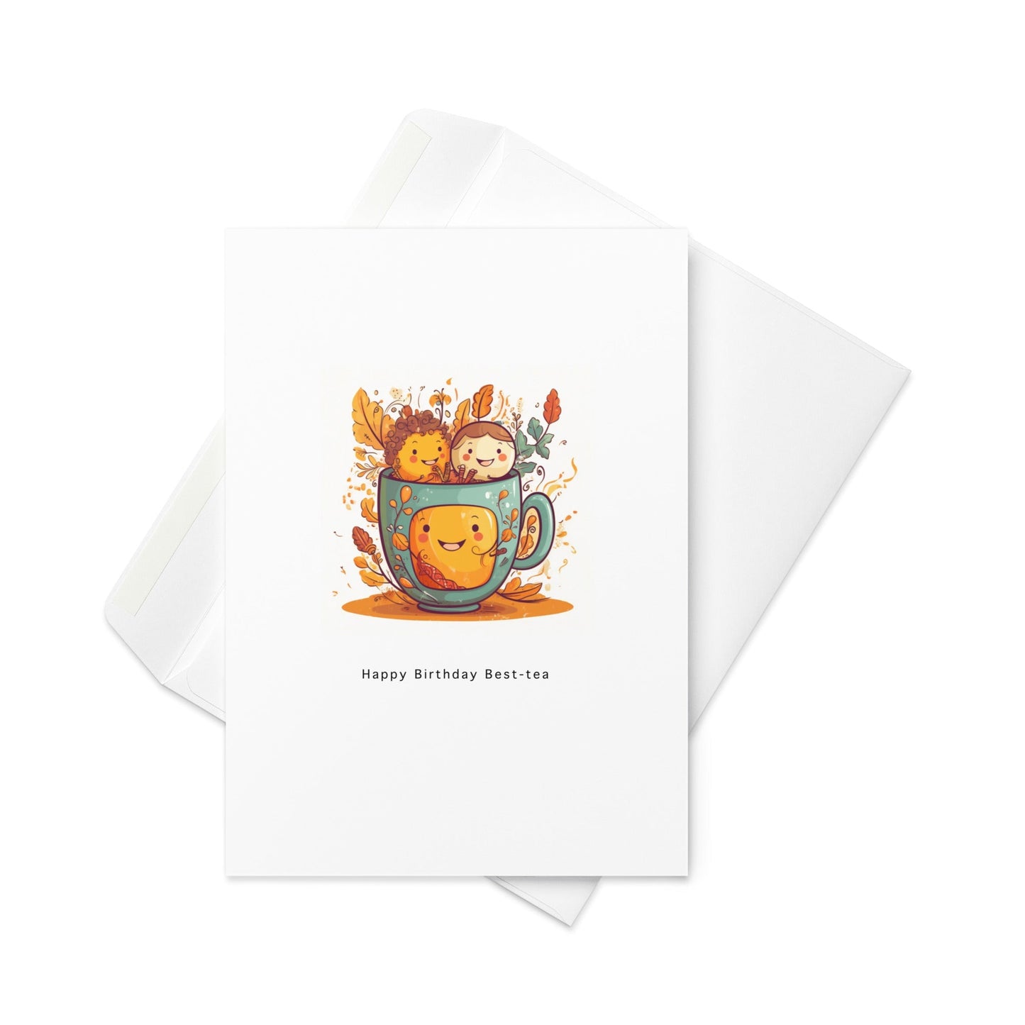 Happy Birthday Best - tea, Birthday card for best friend, birthday card, blank inside. - By The Moon
