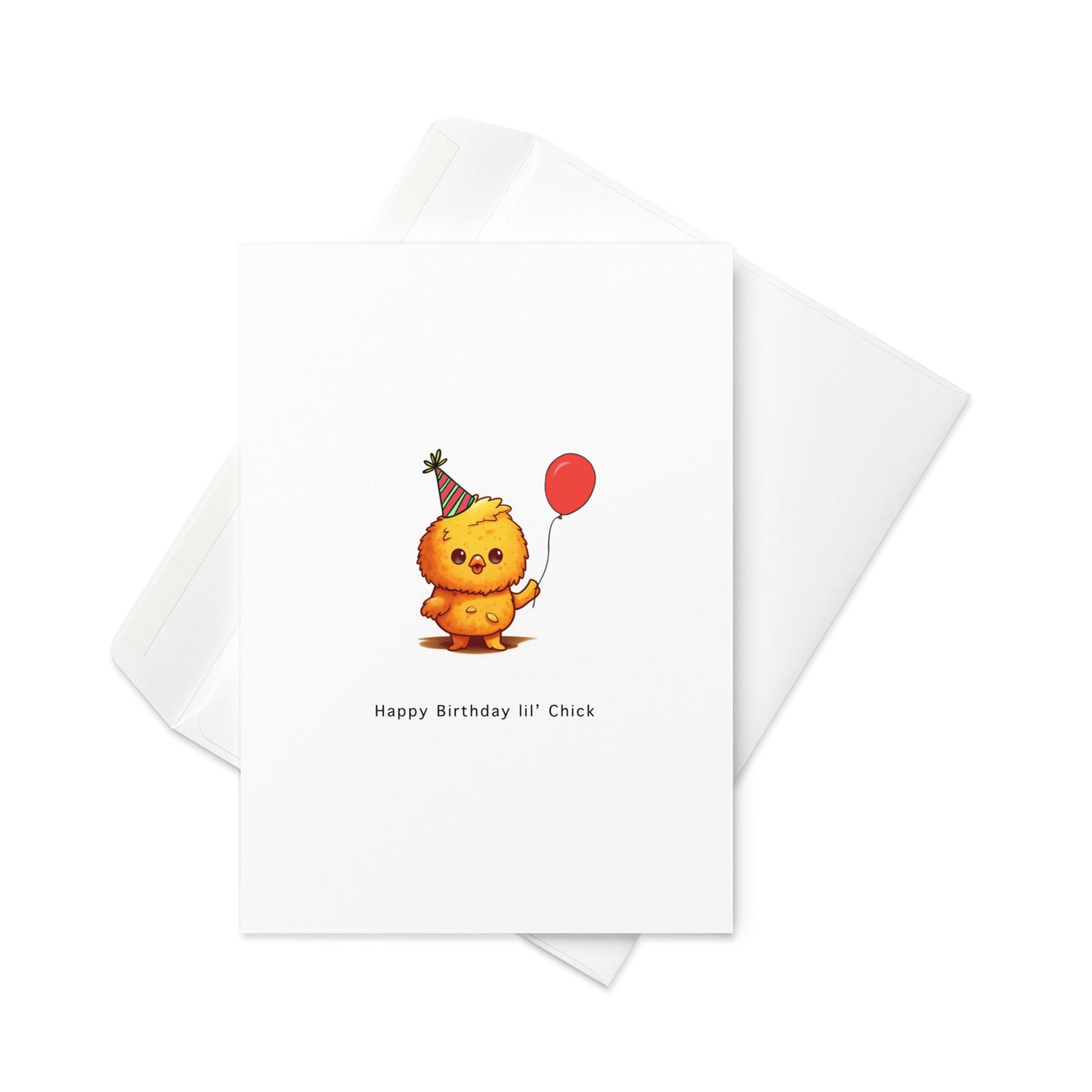 Happy Birthday lil Chick card - Birthday card, cute chick card, blank inside - By The Moon