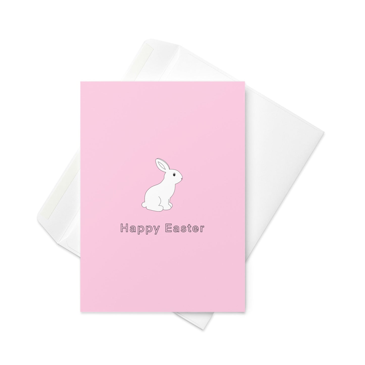 Happy Easter, greeting card, Easter bunny greeting card, Blank inside - By The Moon