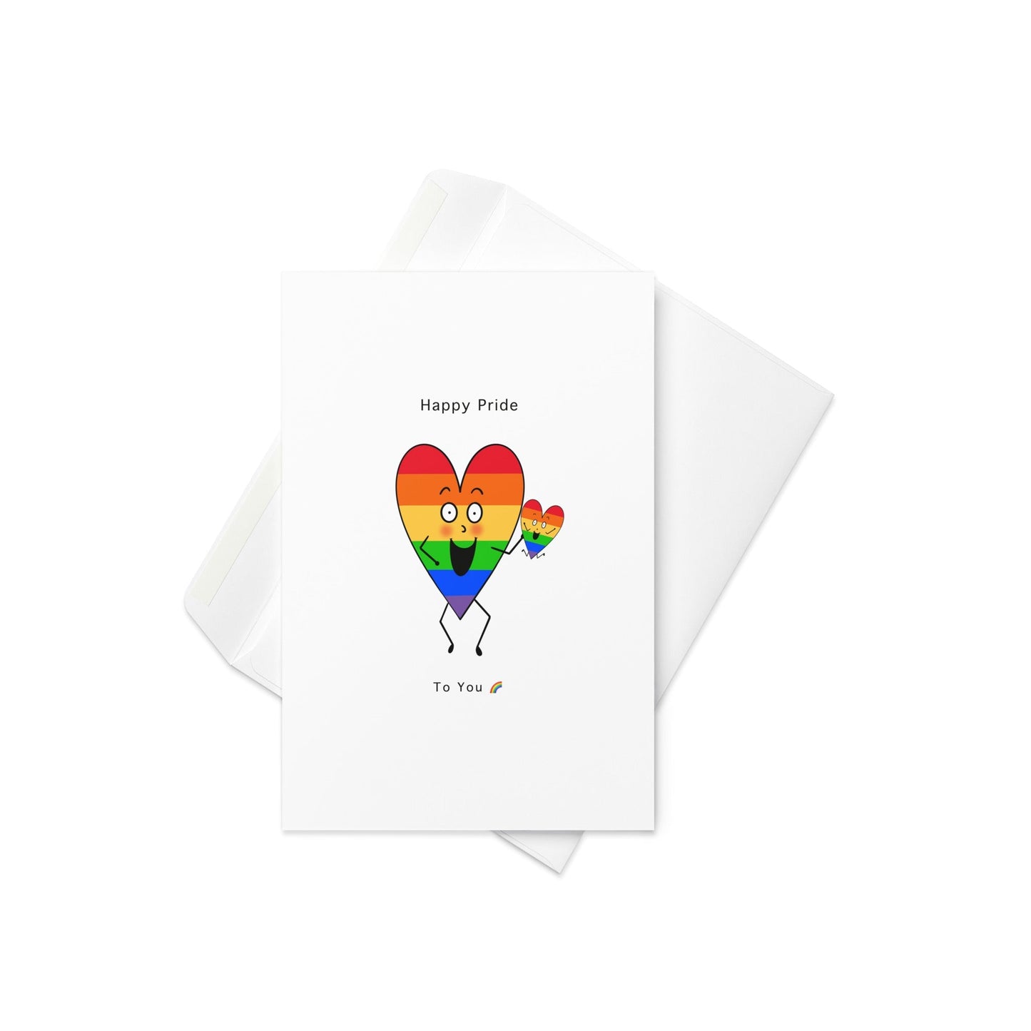 Happy Pride - To You, a celebratory Pride card for LGBTQ+ Blank Inside - By The Moon