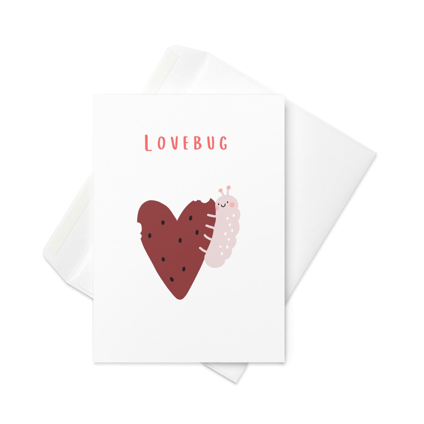Lovebug - Greeting card, blank inside, card for any occasion - By The Moon