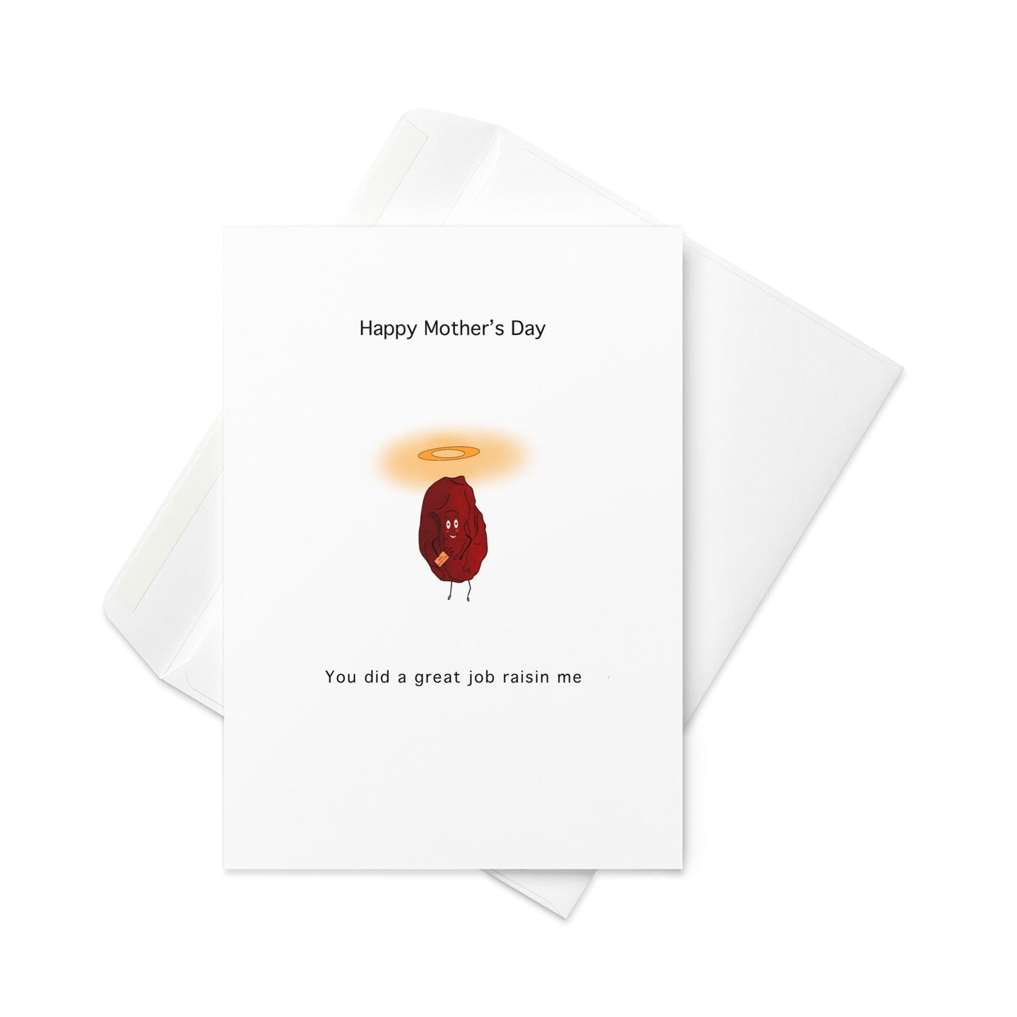 Mothers Day Card, You did a great job raisin me, Cute card. Blank inside. - By The Moon