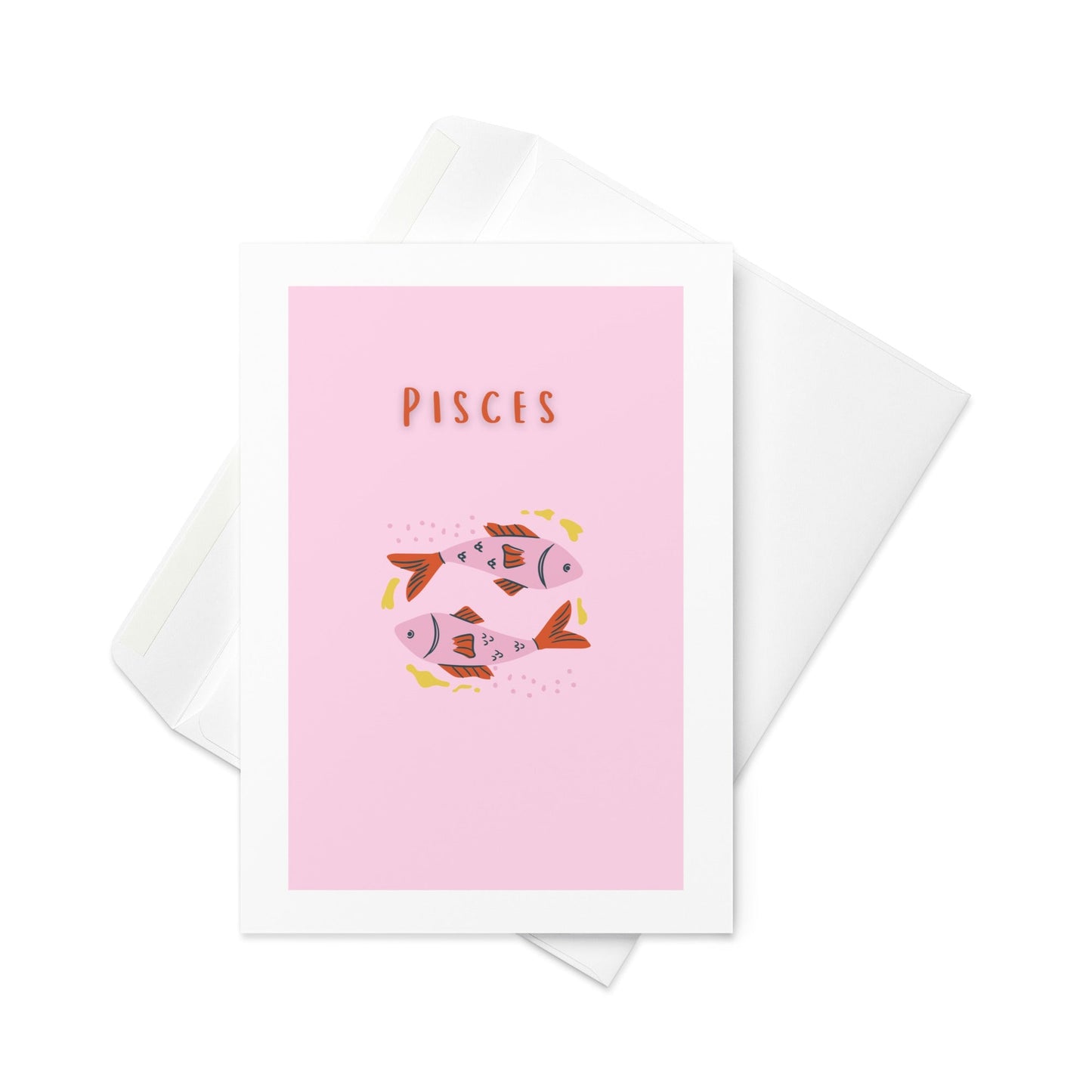 Pisces Star sign greeting card. Greeting card, Blank inside. - By The Moon