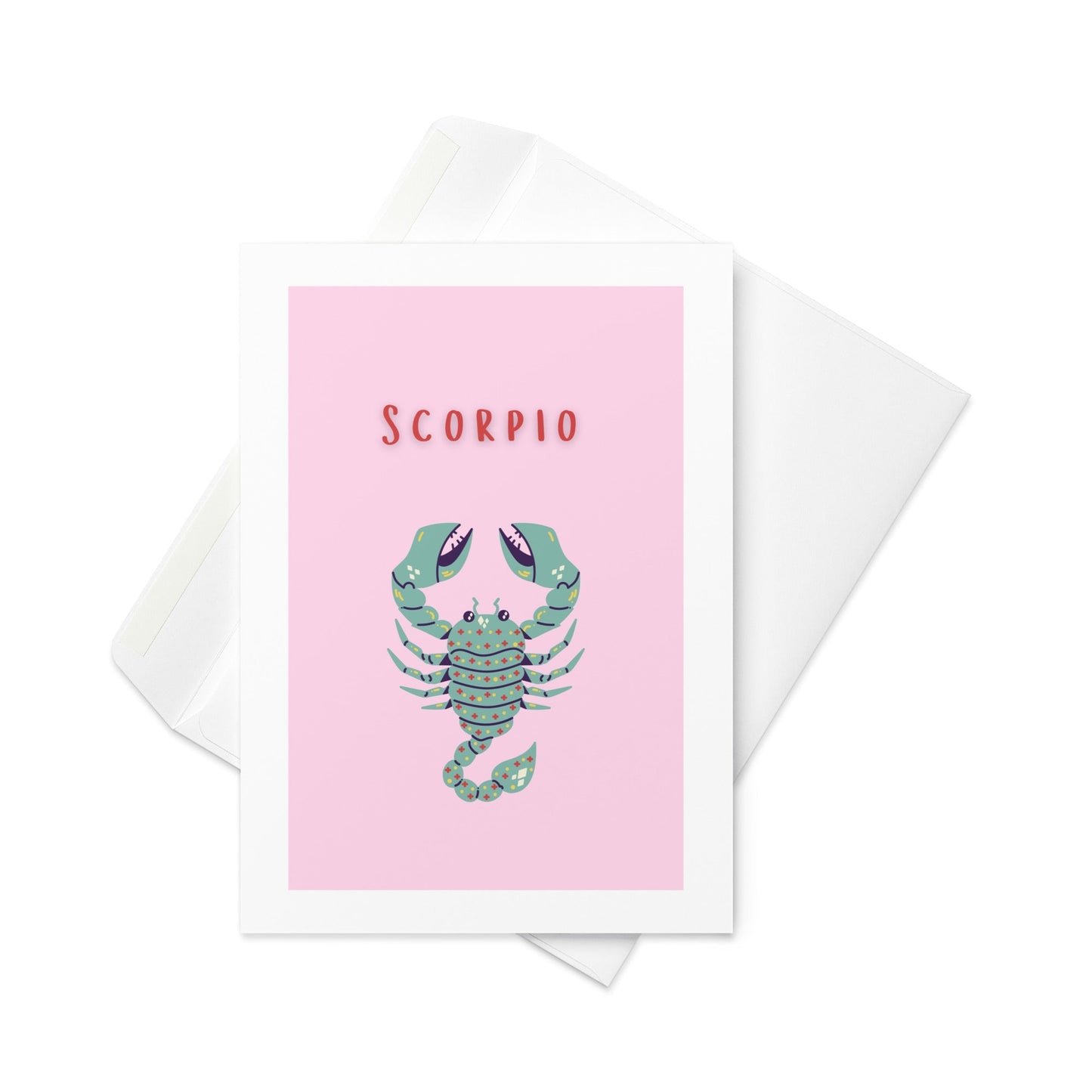Scorpio Star Sign Card - Greeting Card, Blank inside - By The Moon