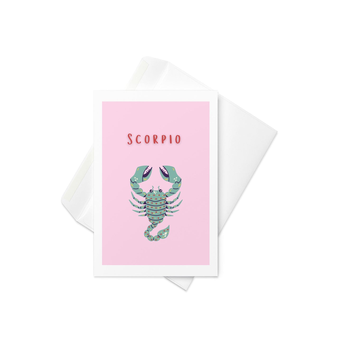 Scorpio Star Sign Card - Greeting Card, Blank inside - By The Moon