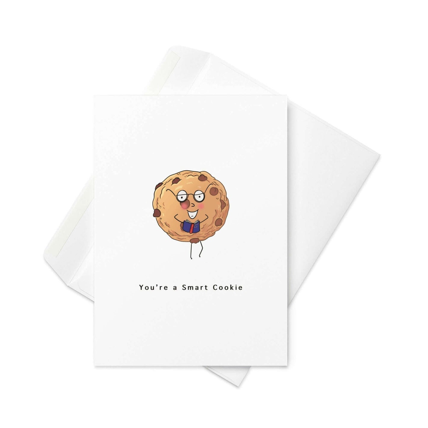 Smart Cookie Greeting Card – Funny Congrats or Encouragement Card (Blank Inside) - By The Moon