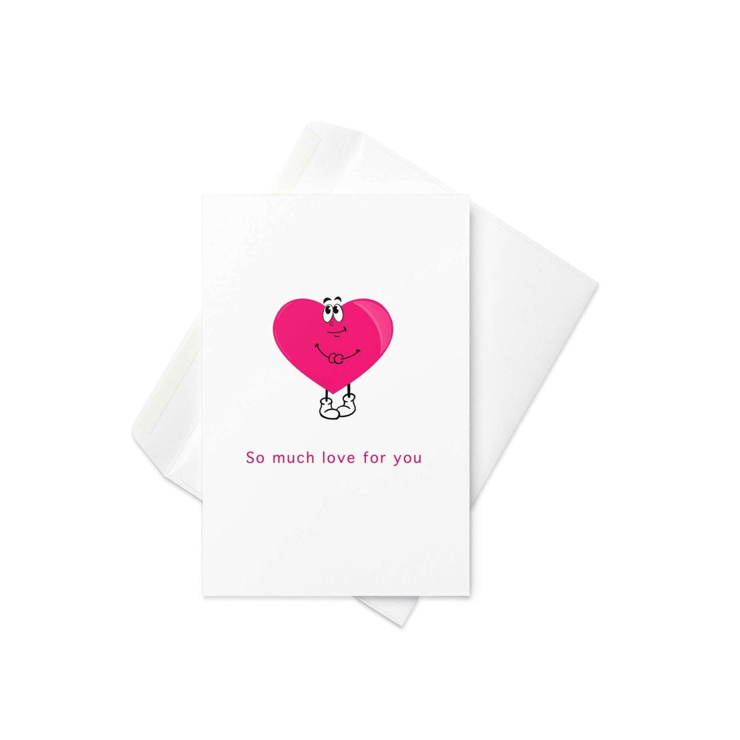 So much love for you - Heart, Greeting card. Any occasion. Blank inside - By The Moon