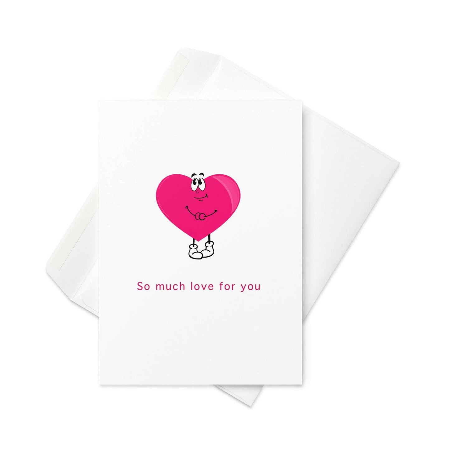 So much love for you - Heart, Greeting card. Any occasion. Blank inside - By The Moon