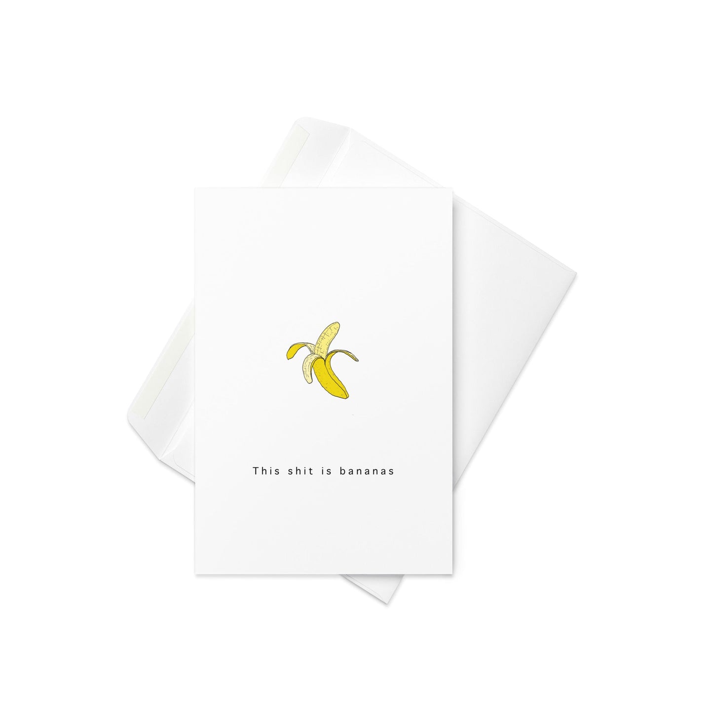 This Shit is Bananas – Funny Banana Illustration Card (Blank Inside) - By The Moon