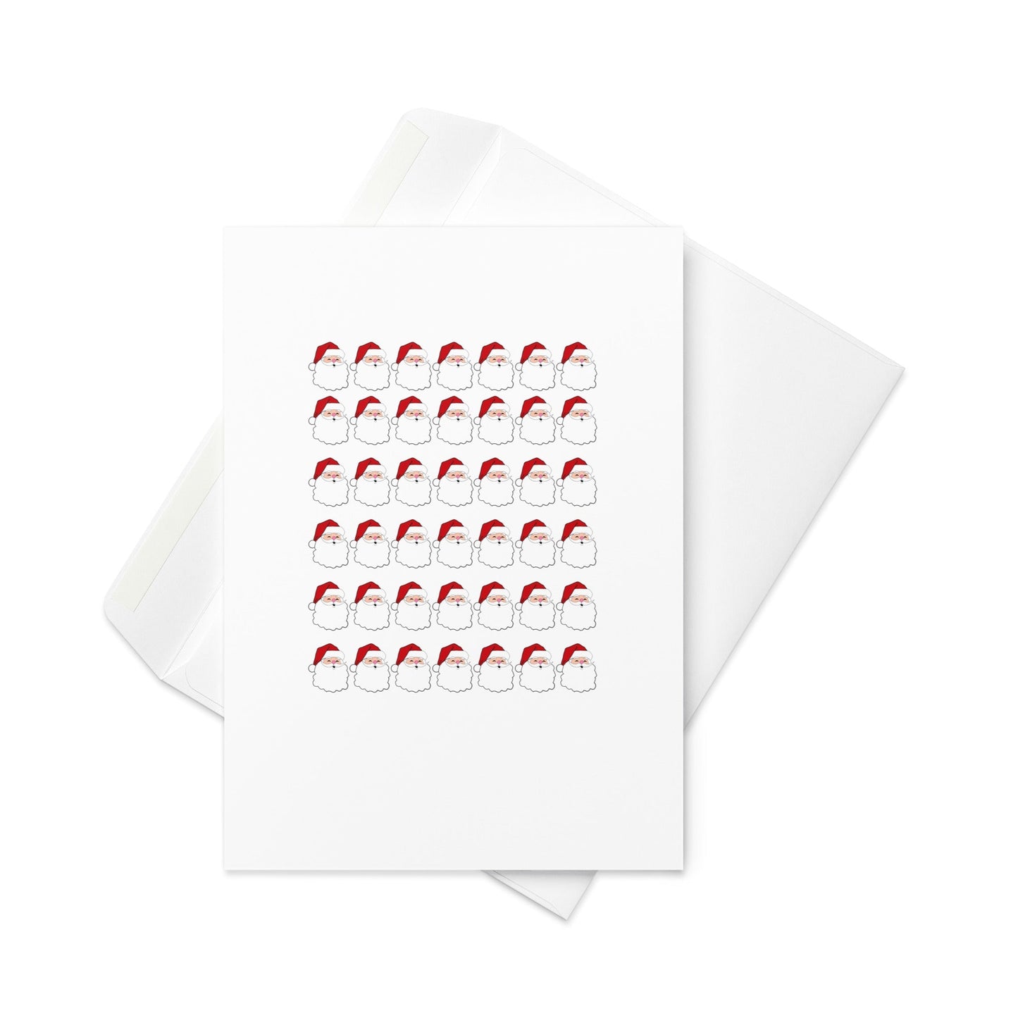 Father Christmas, Christmas Card, Grid of Father Christmas, Blank inside. - By The Moon