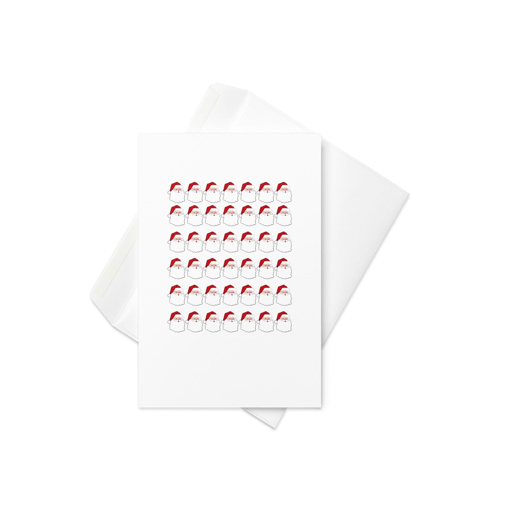 Father Christmas, Christmas Card, Grid of Father Christmas, Blank inside. - By The Moon