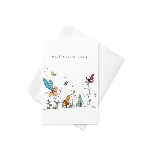Feel better Card. Whimsical card. By The Moon - By The Moon