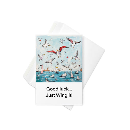 Good luck Card. Just wing it card. By The Moon - By The Moon