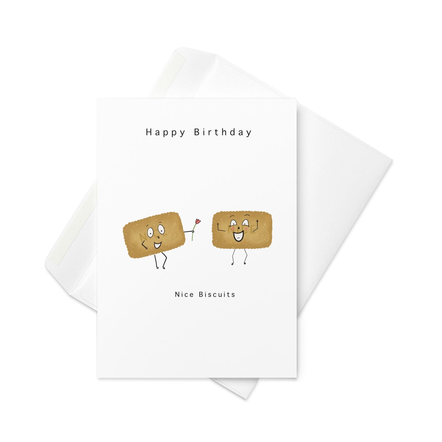 Happy Birthday - Nice biscuits, Birthday card, cute birthday card, blank inside. - By The Moon
