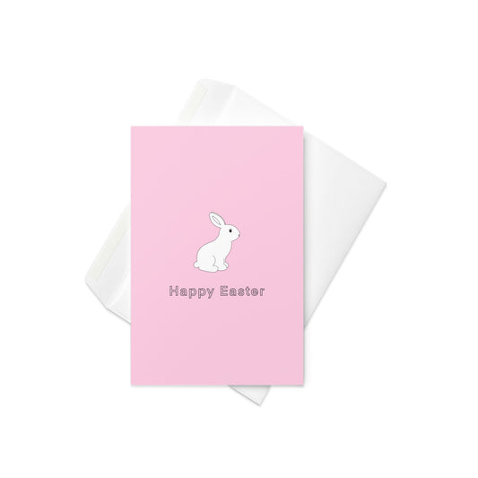 Happy Easter, greeting card, Easter bunny greeting card, Blank inside - By The Moon