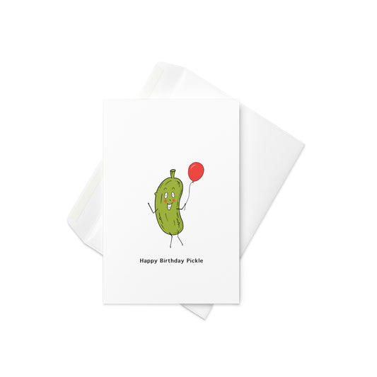 Alles Gute zum Geburtstag Pickle, Geburtstagskarte. Beim Mond
