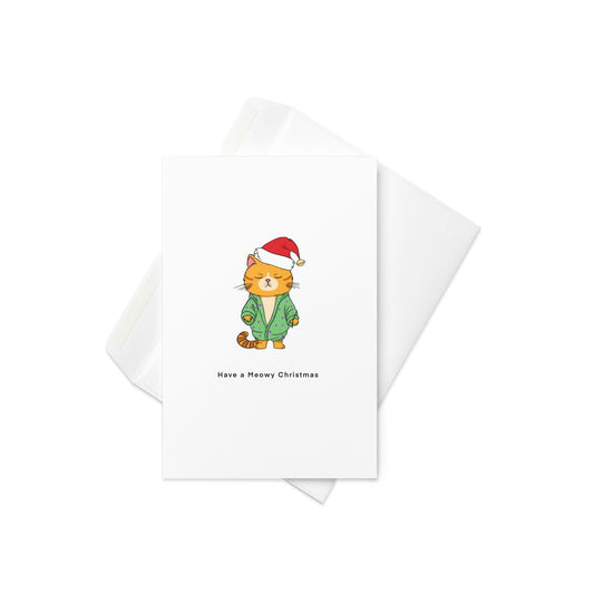 Have a meowy Christmas, Christmas card, cute card. Blank inside. - By The Moon