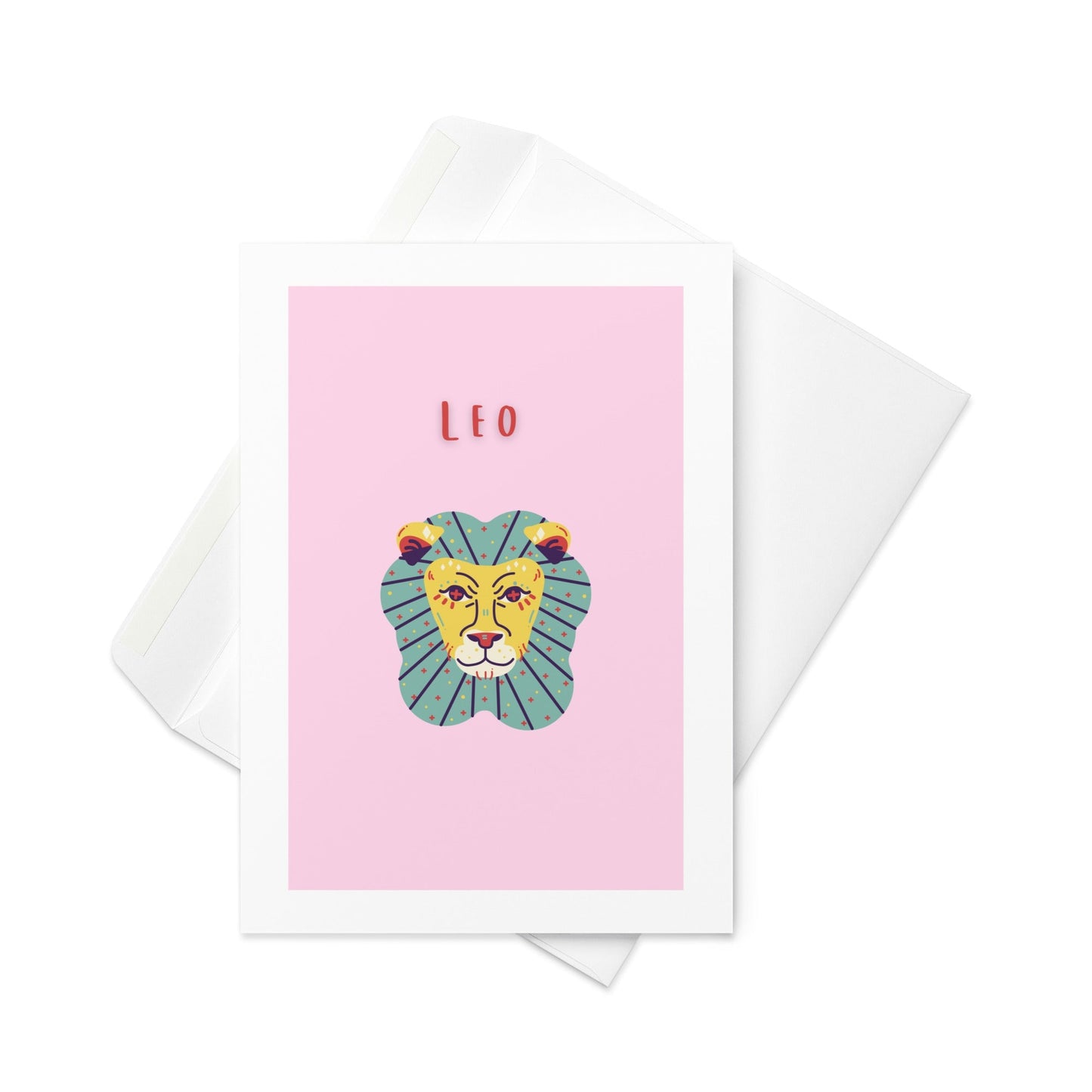 Leo - Greeting card, birthday card, star sign card, card for Leos, Blank inside - By The Moon