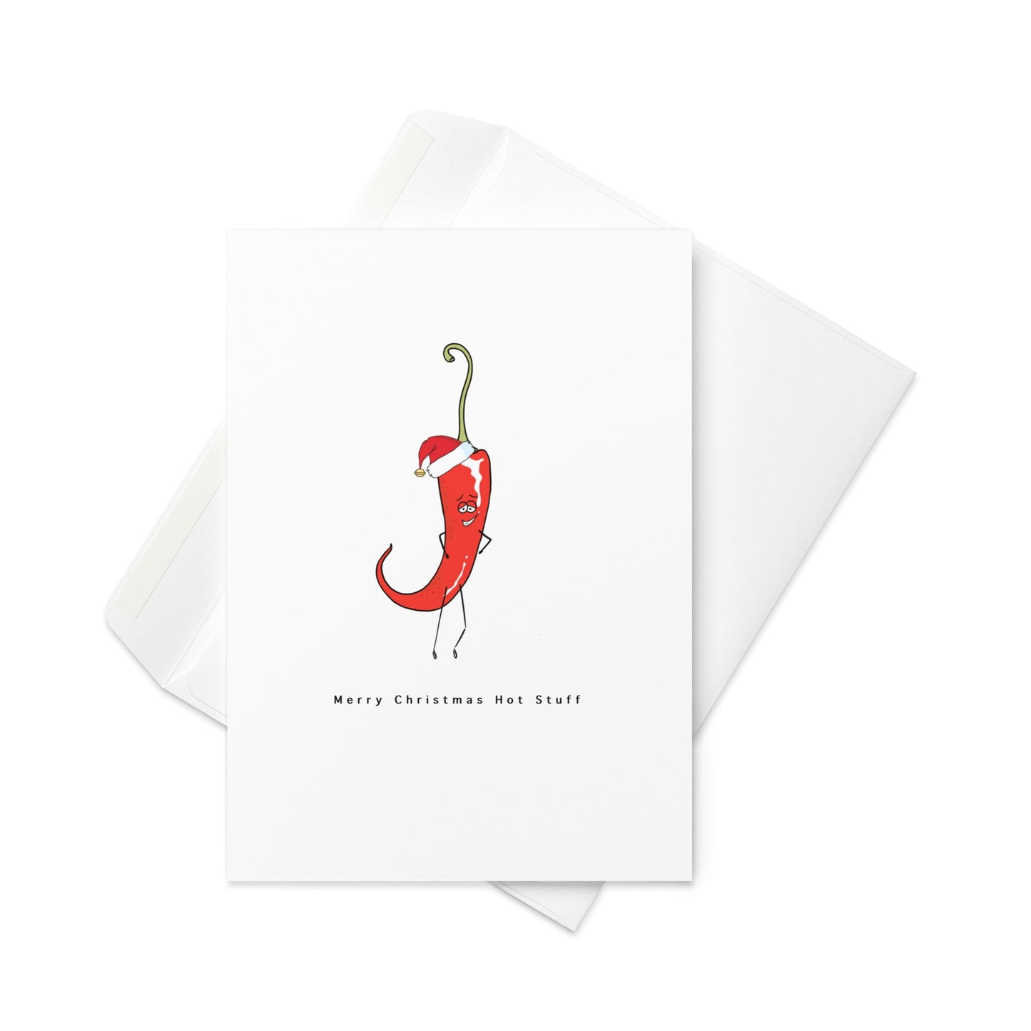 Merry Christmas Hot Stuff, Christmas Card. Blank inside. - By The Moon