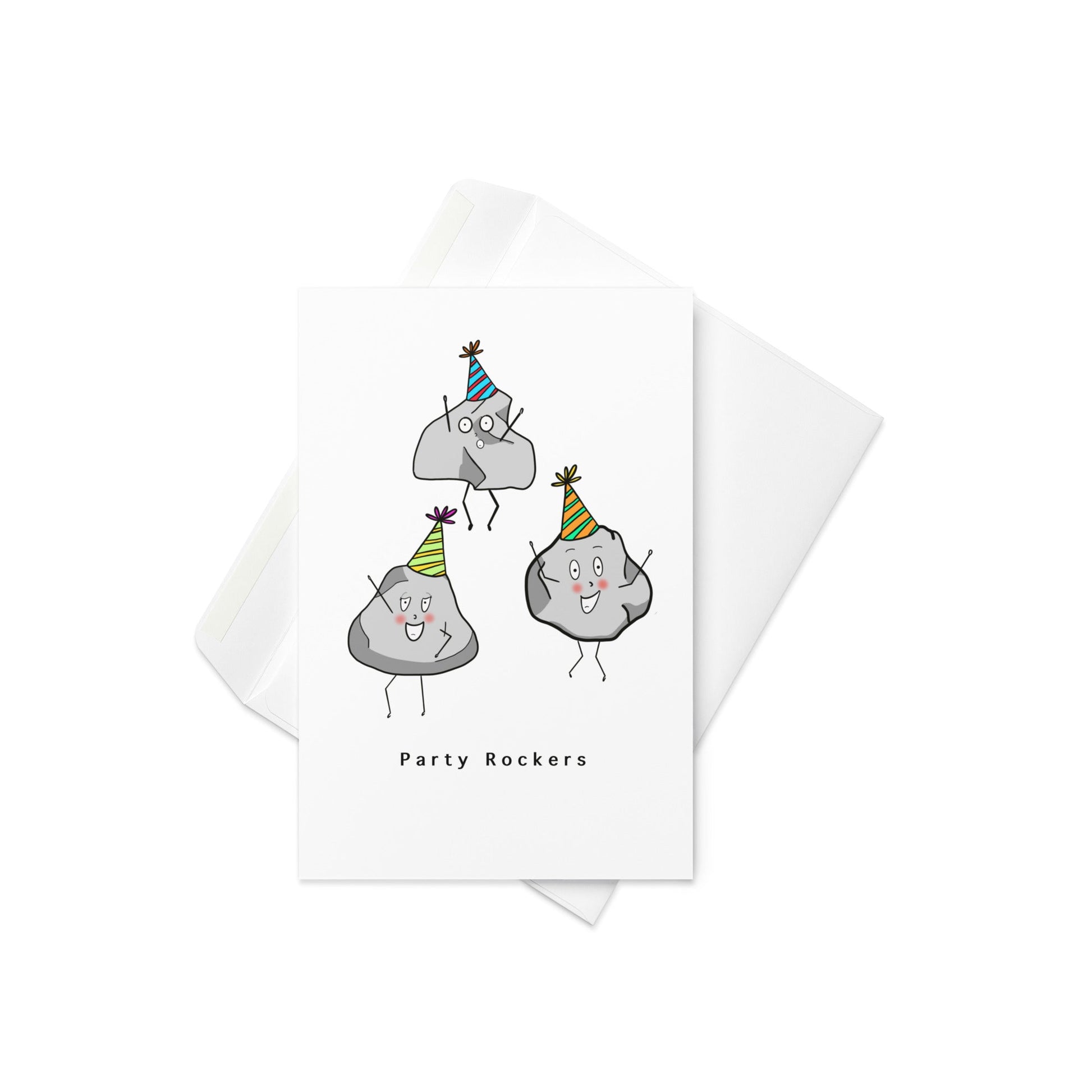 Party Rockers Greeting card, Party Rockers Birthday Card, Blank Inside - By The Moon