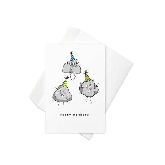 Party Rockers Greeting card, Party Rockers Birthday Card, Blank Inside - By The Moon