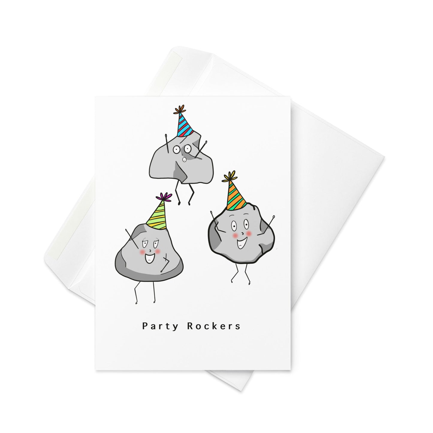 Party Rockers Greeting card, Party Rockers Birthday Card, Blank Inside - By The Moon