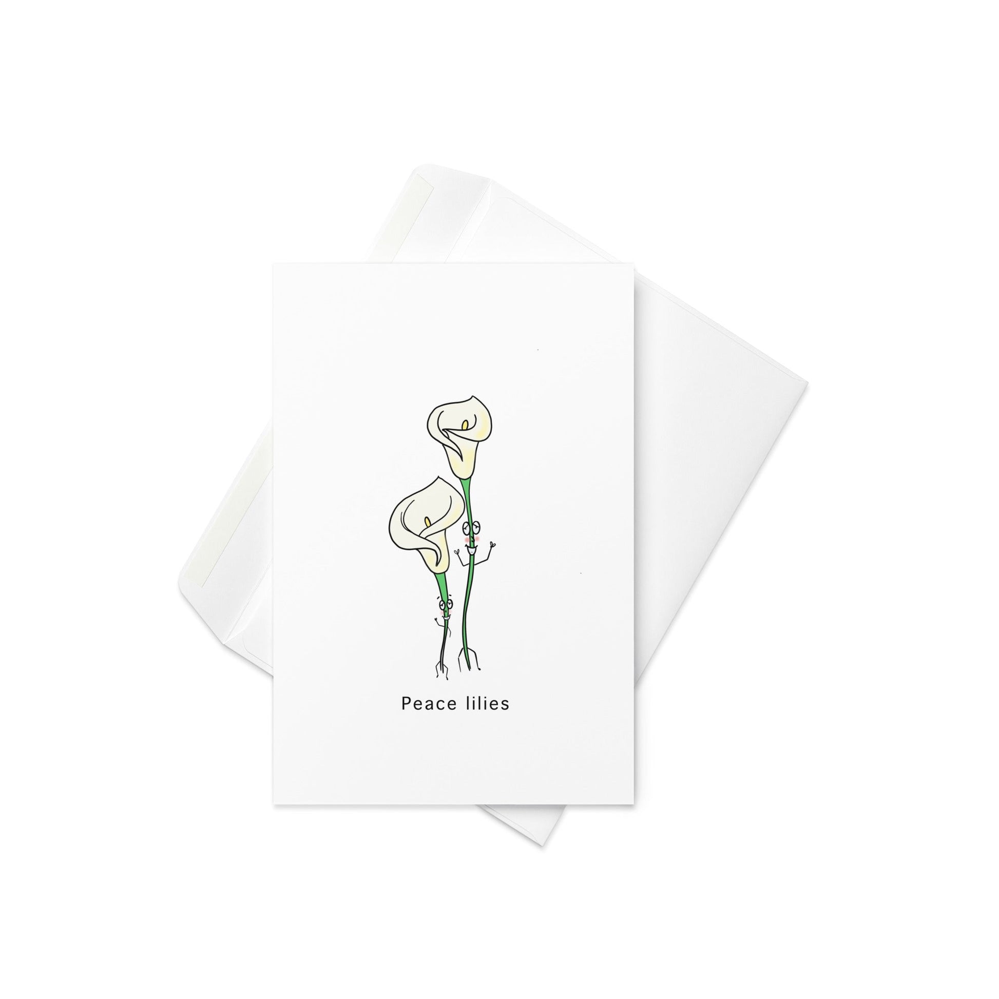 Peace Lilies, Greeting card, Pun card, Flower card, blank inside - By The Moon
