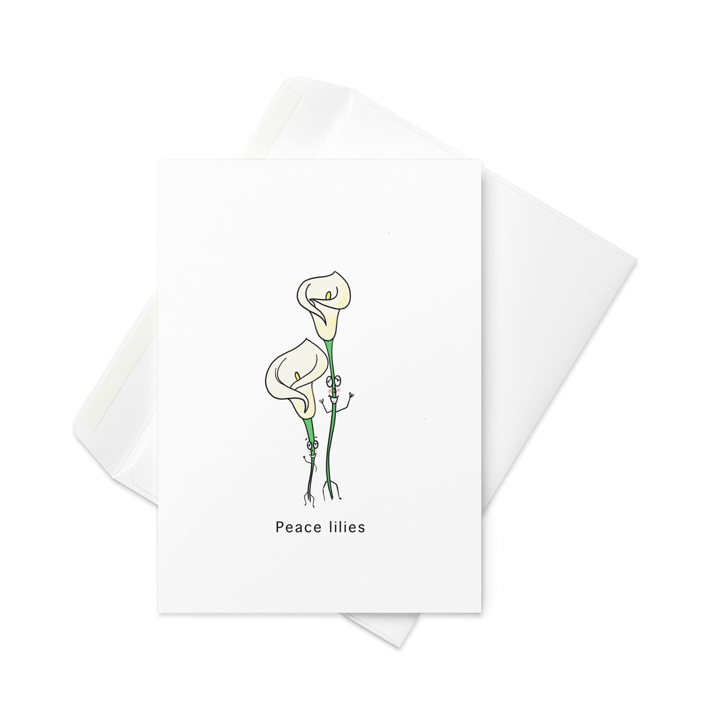 Peace Lilies, Greeting card, Pun card, Flower card, blank inside - By The Moon