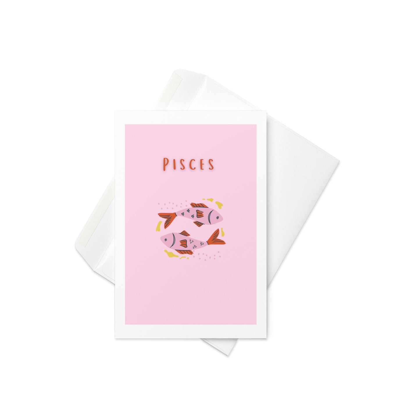 Pisces Star sign greeting card. Greeting card, Blank inside. - By The Moon