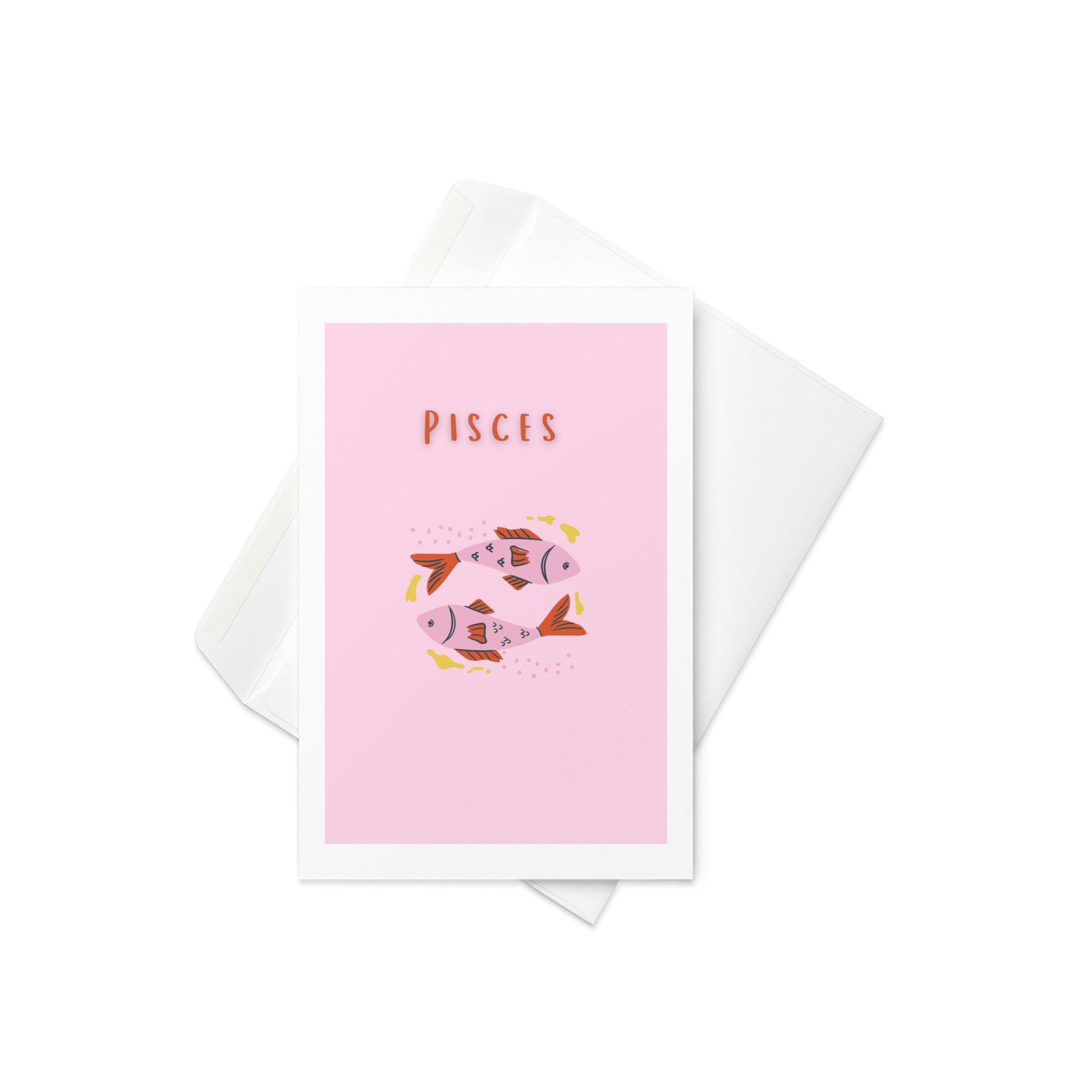 Pisces Star sign greeting card. Greeting card, Blank inside. - By The Moon