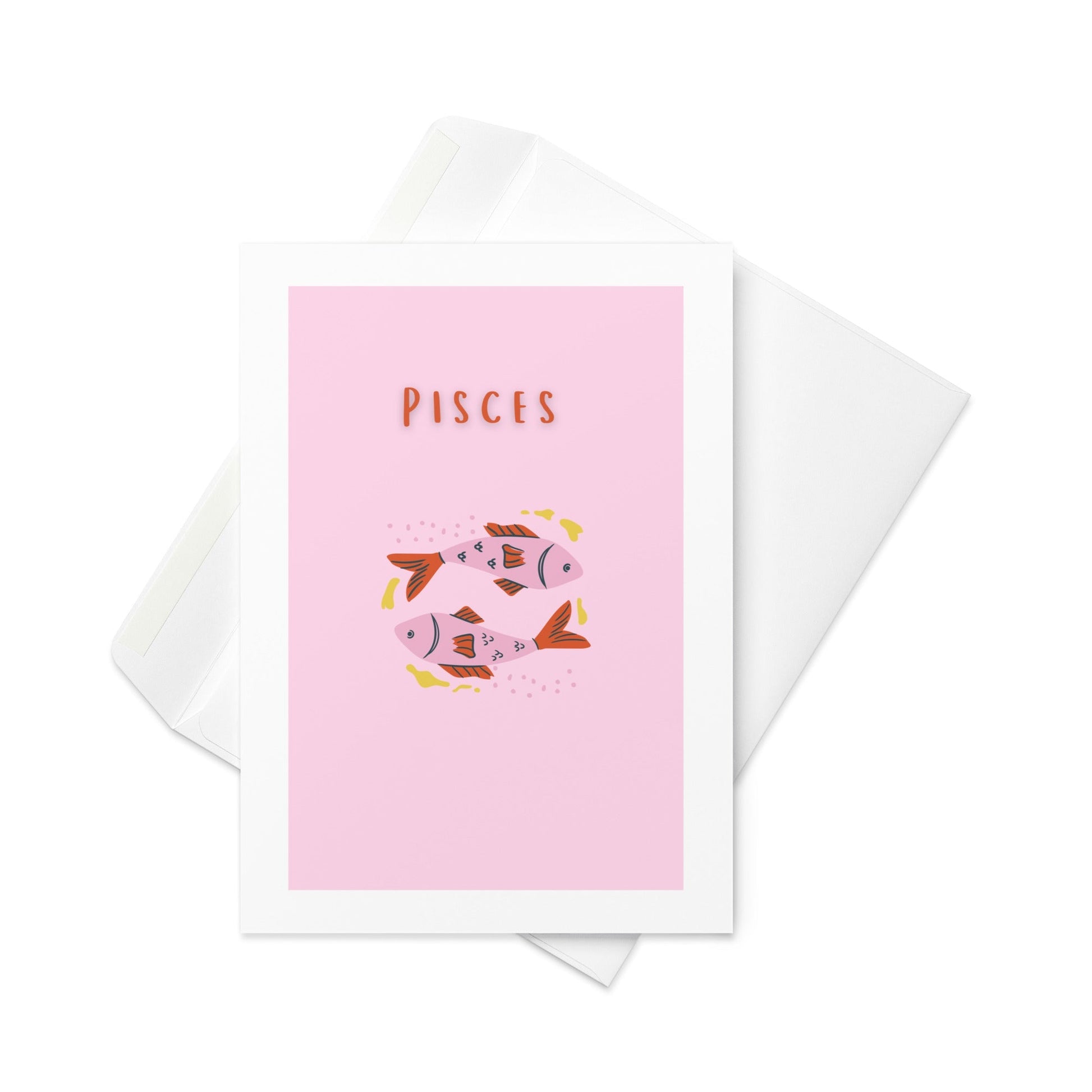 Pisces Star sign greeting card. Greeting card, Blank inside. - By The Moon