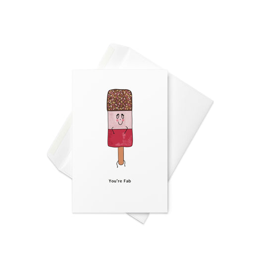 You’re fab! Greeting card. Handmade card. By The Moon - By The Moon