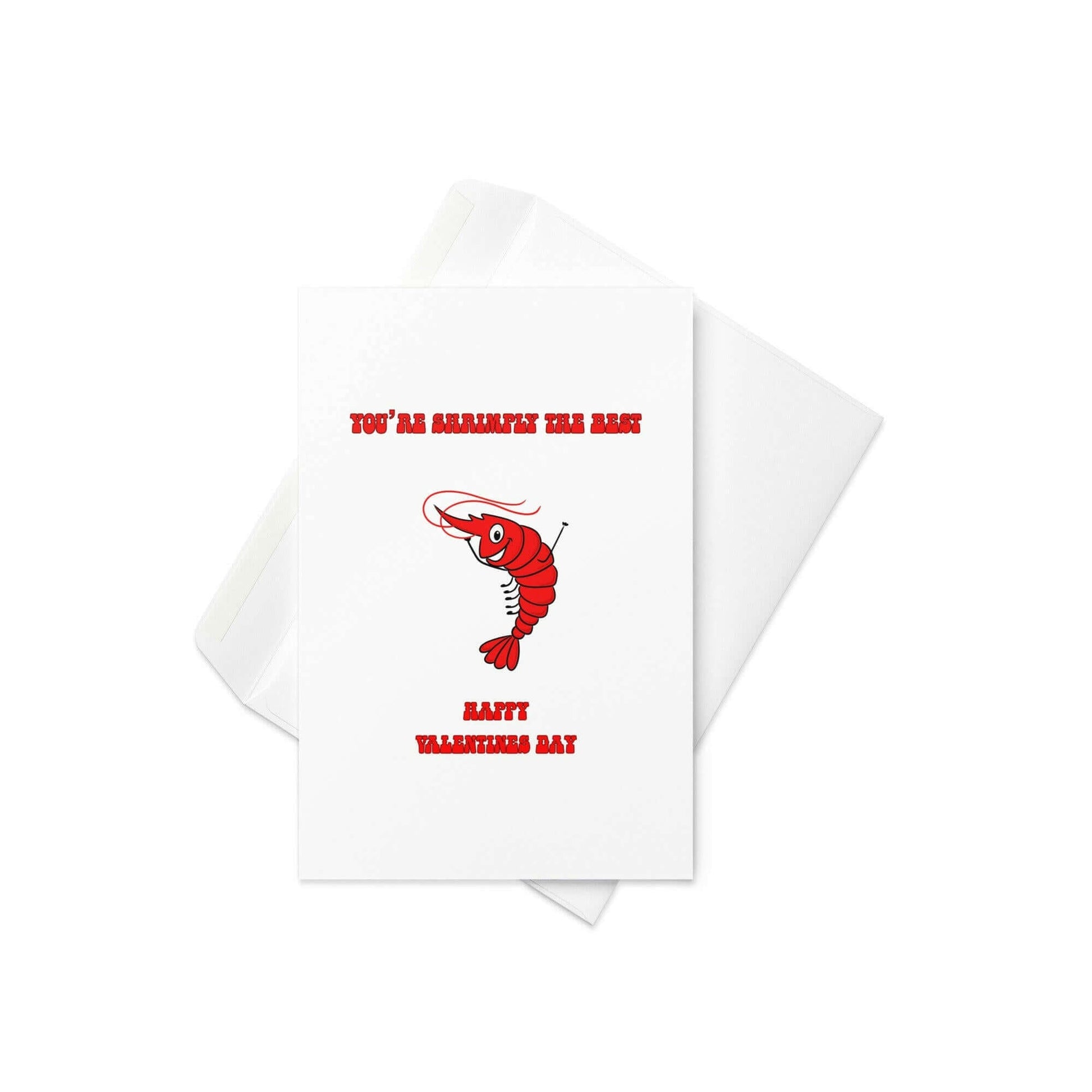 You're Shrimply The Best - Valentines Day Card, Blank inside - By The Moon