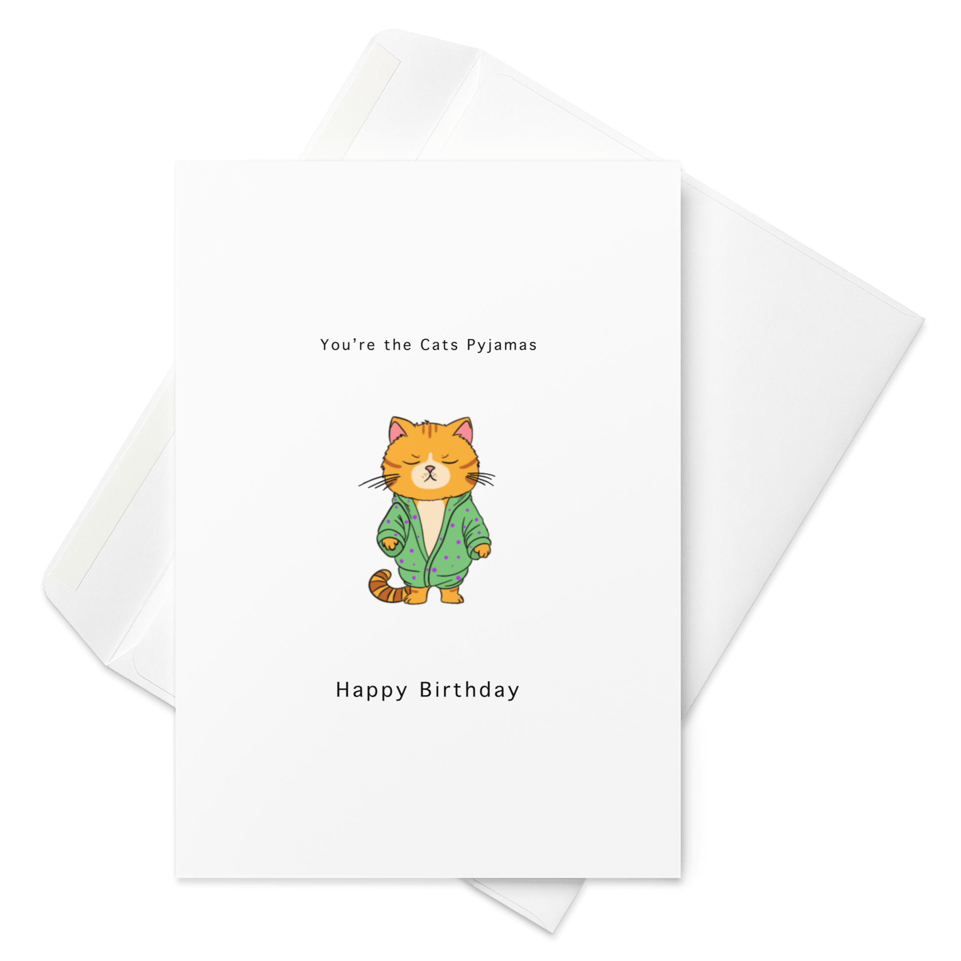 You're the cats pyjamas, Birthday Card. By The Moon - By The Moon